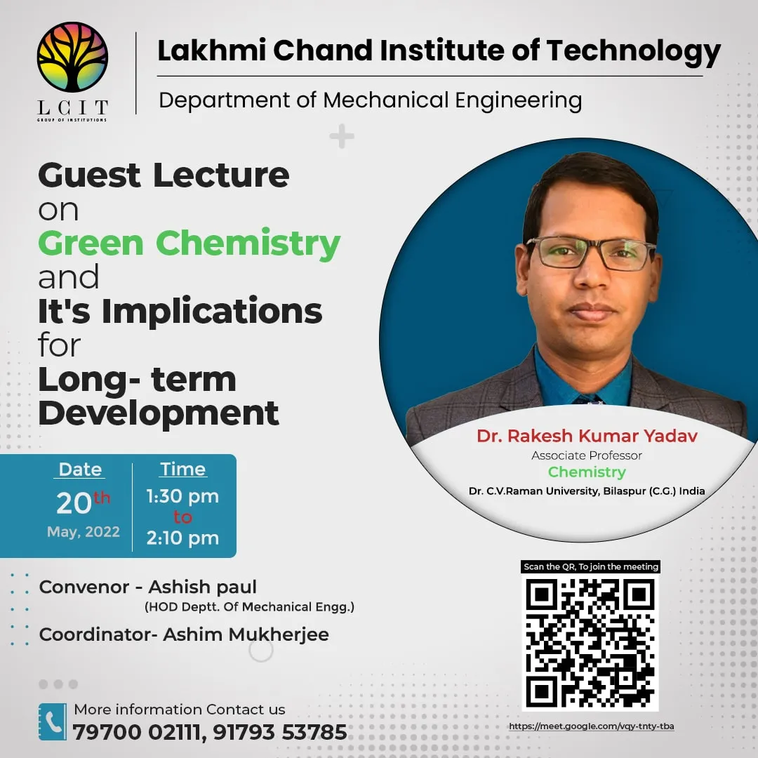 Guest Lecture on Green Chemistry